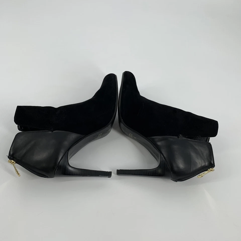 Botines de tacón alto Zara Trafaluc 40 EUR 9,5 EE. UU. para mujer gamuza negra lisa Foto 4 de 4