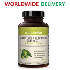 NatureWise Green Coffee Bean 800mg 60 Vegetarian Capsules