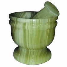 JT Mortar and pestle, Spice Grinder, Pill Crusher Solid Handmade Marble