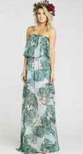 Show Me Your Mumu Green Floral Hacienda Off the Shoulder Maxi Dress Size XXL