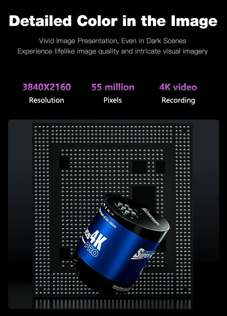 55MP Microscope Camera HD 4K HDMI & Type-C Remote Control |C/CS Lens