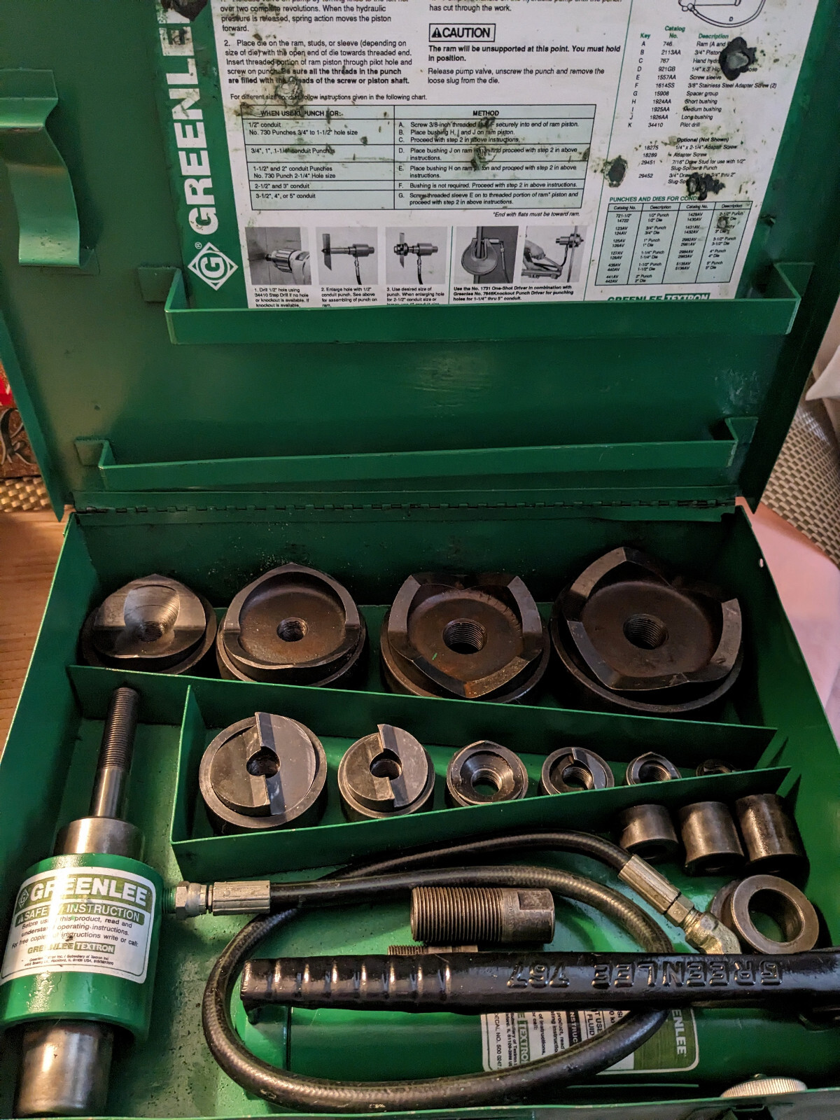 Greenlee 7310SB 1/2''4'' Hydraulic SlugBuster Knockout Punch Driver