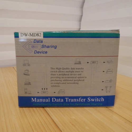 NOS Vintage 8 Pin Serial Mini Din 8 AB Data Rotary Switchbox Macintosh DW-MD82 - Picture 9 of 10