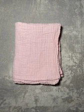 Modern Baby Solid Light Pink Blanket Muslin Swaddle Soft Security Lovey 32"x41"
