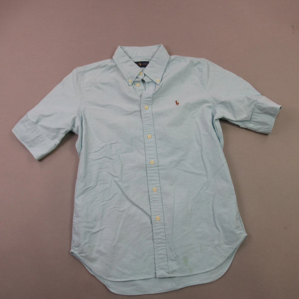 Polo Ralph Lauren Shirt Boys Medium Short Sleeves Outdoors Green Lightweight - Image 2 of 4