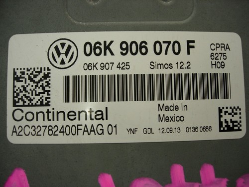 2014 Volkswagen Jetta #1560 Engine Computer ECM ECU 06K 906 070 - Picture 4 of 4