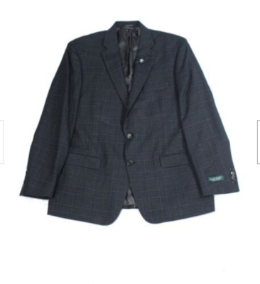 $375.00 Lauren by Ralph Lauren Mens Sports Coat Gray USA Size 42 Plaid Wool