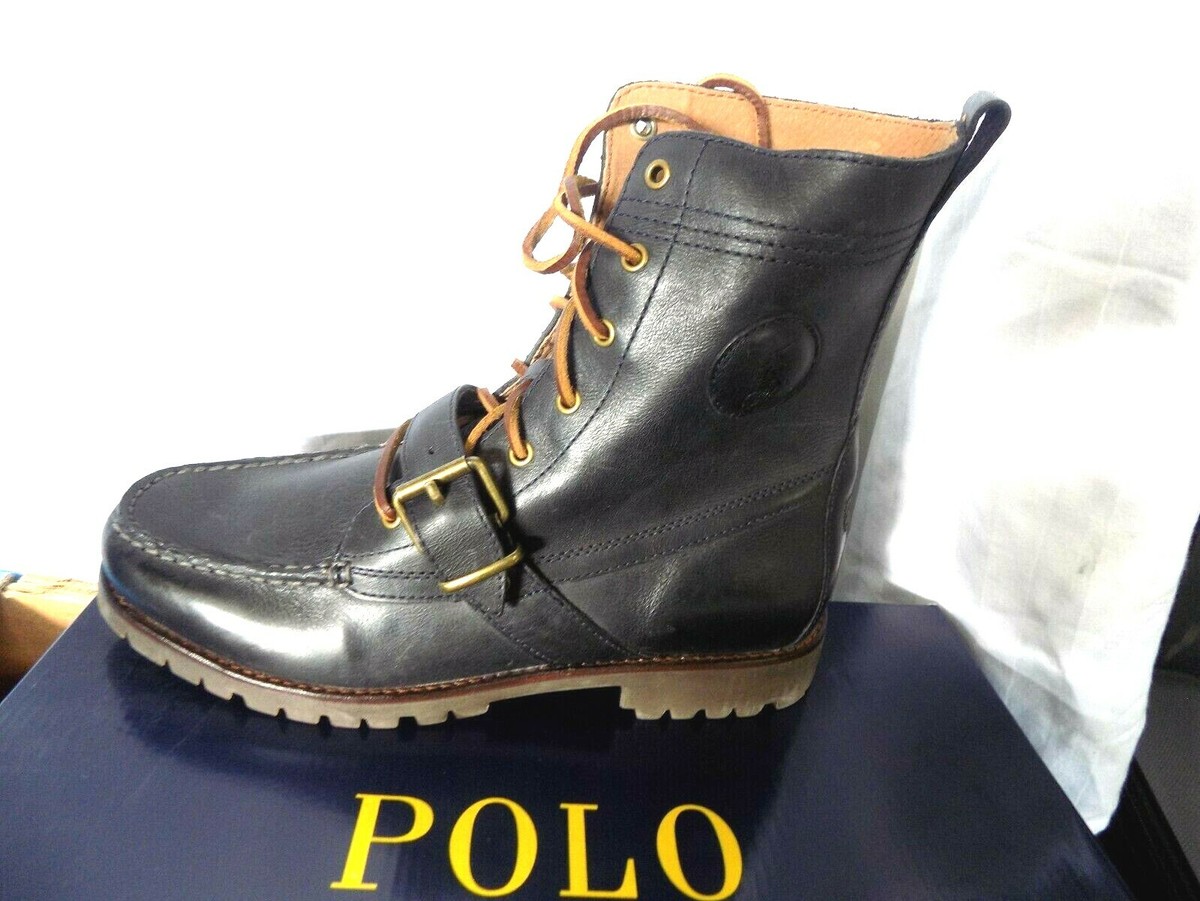 POLO RALPH LAURE RANGER MENS SIZE 7D Newport Navy Leather Lace-Up