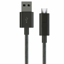 Verizon Braided Black 4FT microUSB Charge Data Cable LED for Samsung GalaxyS7/S6