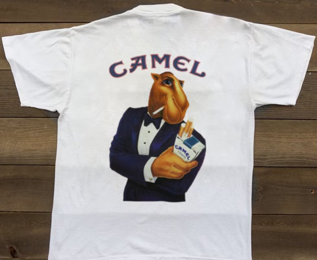 Vintage Camel Tee Shirt Cigarette Classic Design Camel Shirt