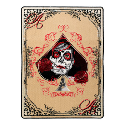Ace Of Spades Day Of The Dead Girl Patch, Ladies Patches