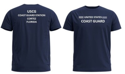 CORTEZ COAST GUARD STATION* FLORIDA*2-SIDED PERFORMANCE POLYESTER SHIRT
