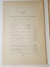 1906 train report CONCORD & MONTREAL RAILROAD Haverhill New Hampshire 
