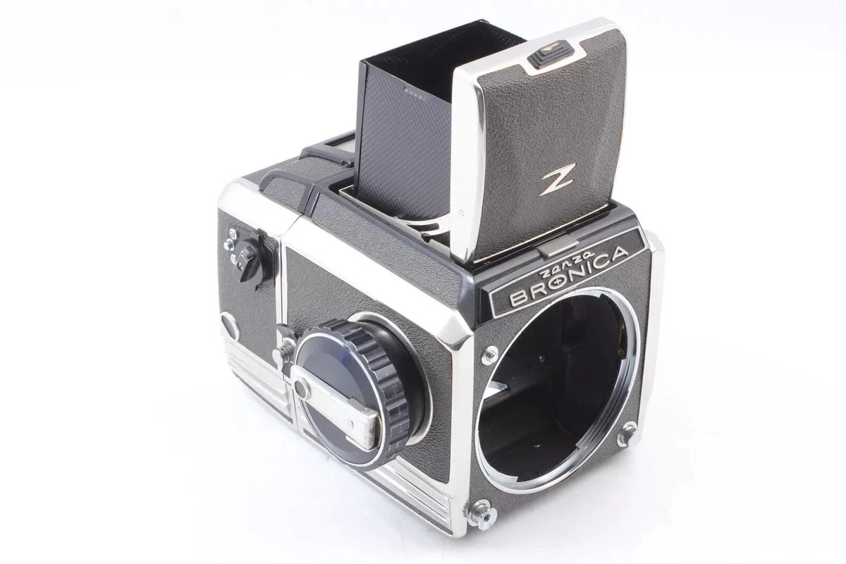 A Zenza Bronica S2A 6x6 medium format camera. With a 75mm 1:2. in