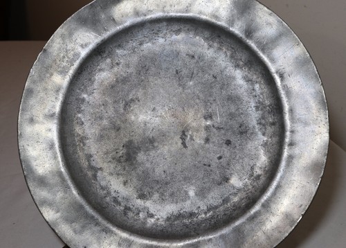 rare antique 18th century John Townsend Reynolds forged pewter dinner plate dish - Picture 7 of 12