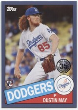 2020 Topps Series 1 DUSTIN MAY RC 1985 Topps 35th Anniversary Blue - DODGERS -