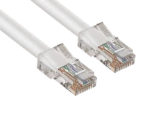 10ft Cat5e UTP Non-Booted Ethernet Network Patch Cable 24AWG Bare Copper, White