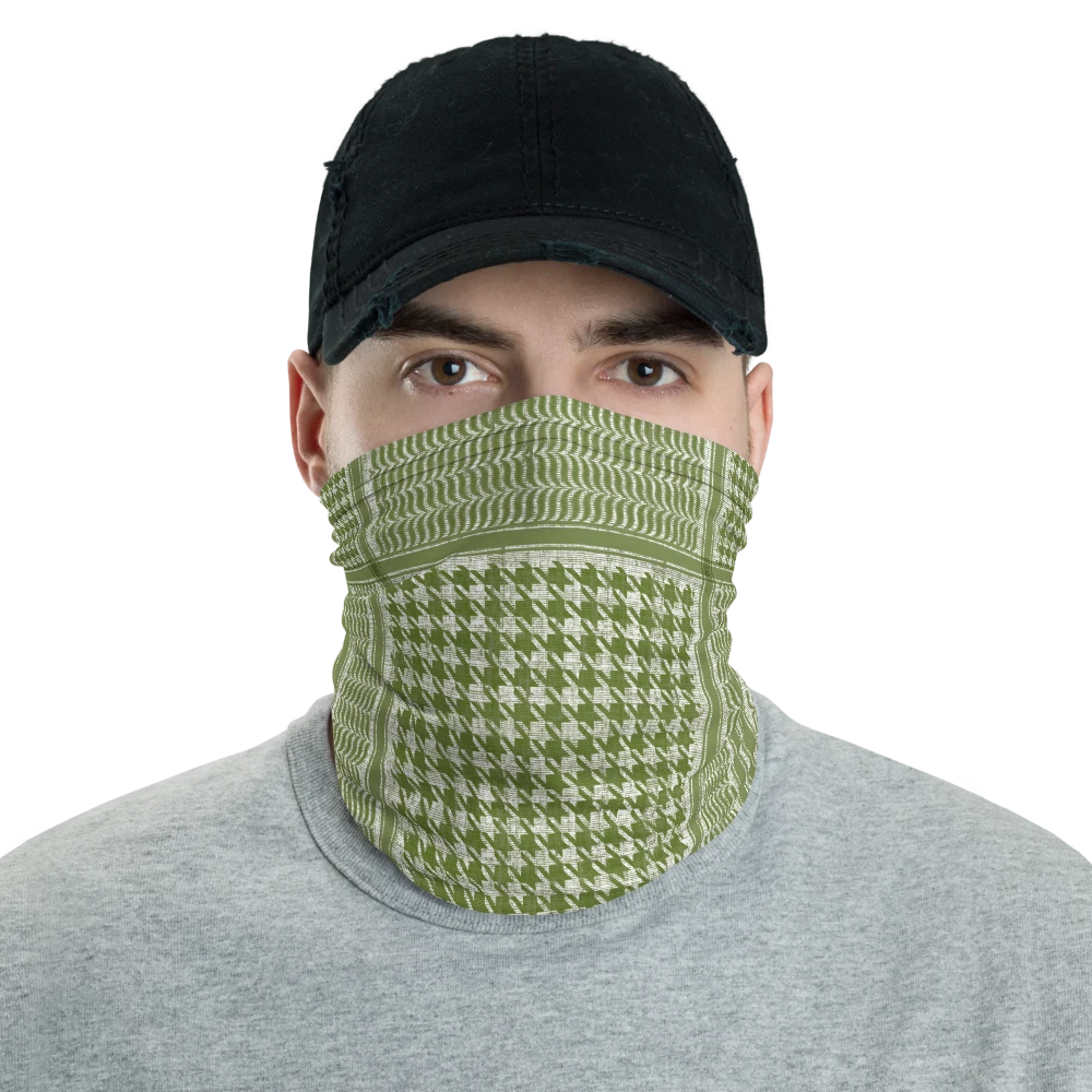 Khaki Keffyeh Shemagh Print Neck Gaiter