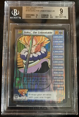 Goku the Unbeatable Score Ultra Rare Six Star Misprint DBZ Card Graded BGS 9 | eBay Goku the Unbeatable Score Ultra Rare Six Star Misprint DBZ Card Graded BGS 9 | eBay