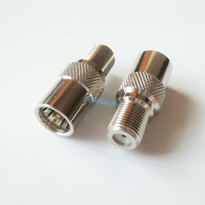 1Pcs F TV plug male to F female RF connector QUICK push-on M/F Slide-on Adapter