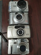 Lot of 4 Hybrid model Point And Shoot Digital Camera For parts