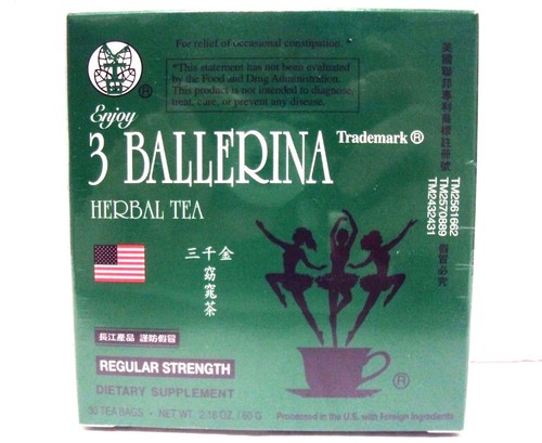 Té dietético para hombres y mujeres 30 bolsitas de té beben fuerza regular, tres 3 bailarinas - Imagen 3 de 7