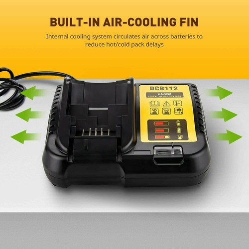 Battery Charger For Dewalt DCB112 work 12V-20V Max Li-ion replaces DCB100 DCB107 - Picture 3 of 8