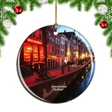 Holland Red Light District Amsterdam Christmas ornament city travel souvenir