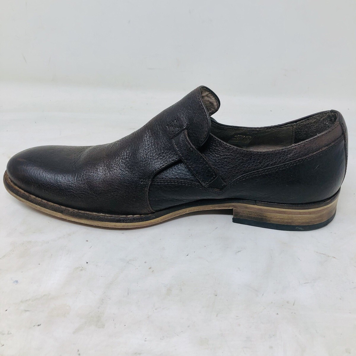 Valuni Brown Pebbled Leather Buckled Strap Oxfords Amazon.com | La Milano Men main image 2