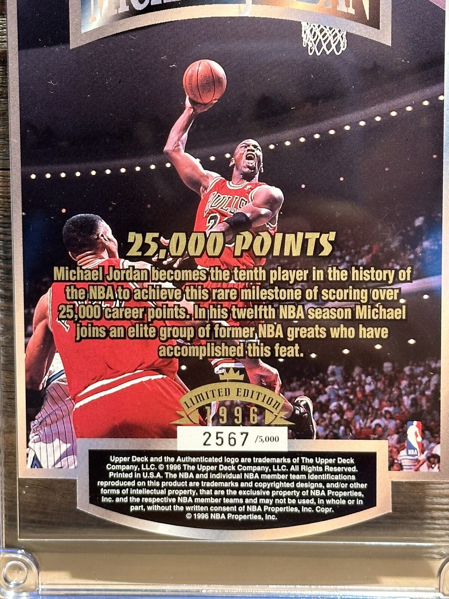 Michael Jordan 25,000 Points 1996 Limited Edition 2567/5000 Cased