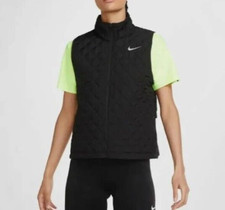 New Nike Running Women's Aerolayer Vest Gilet Black Size-S, 60 Off MSRP 110