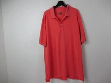 The Foundry Polo Shirt Mens 3XLT XXXLT Orange Casual Rugby Pullover