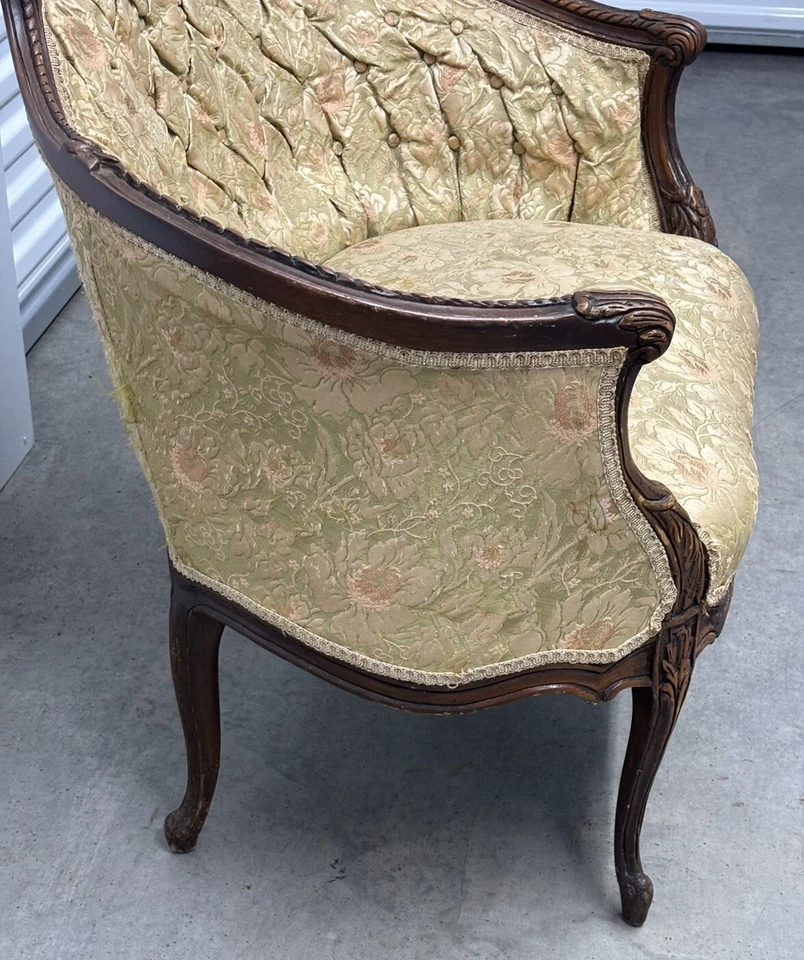 Silla bergere estilo francés Louis Provincial Foto 4 de 4