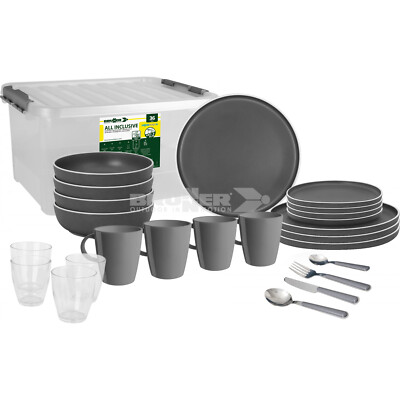 GRAU Steinzeug BRUNNER DOLOMIT rutschfeste Platte Schale Boot Caravan Picknick Wohnmobil