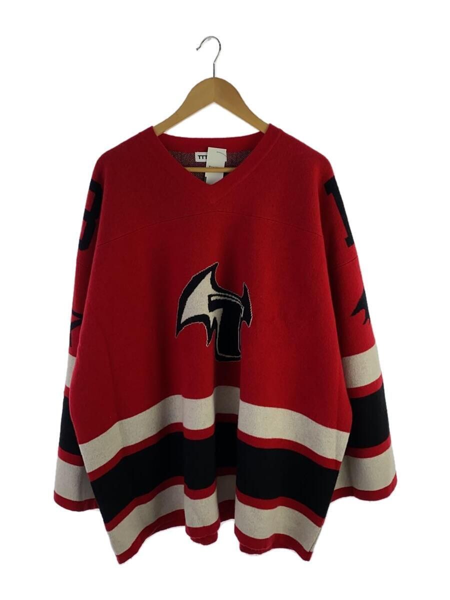 TTTMSW knit sweater (thick L wool RED TTT-2023AW-KT06 Used TTTMSW knit sweater (thick L wool RED TTT-2023AW-KT06 Used