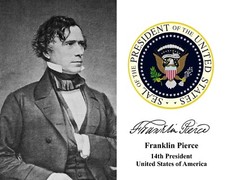 Franklin Pierce 14th President U.S. Portrait Autograph 11 x 14 Photo Picture