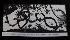 Professor Berndt G&ouml;bel deutsche K&uuml;nstler, Leipzig Gratulation Karte Lithografie