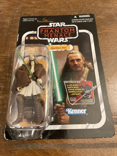 Star Wars Qui-Gon Jinn The Phantom Menace Vintage Kenner 2011 VC75