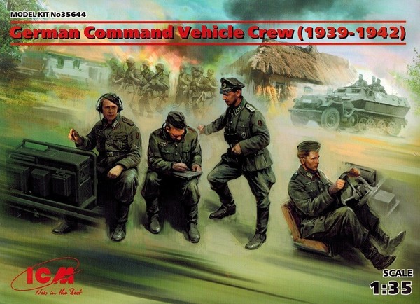Icm 35644 - German Command Vehicle Crew 1939 1942 - Deutsche Soldaten - 1:35-image