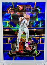 2023-24 TYRESE HALIBURTON Panini Select Blue Cracked Ice Prizm #29 (Free S&H)