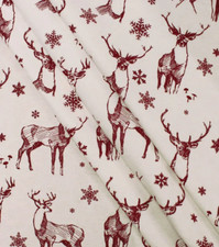 3 YDS UNCUT SUPER SNUGGLE FLANNEL FABRIC HOME FOR HOLIDAYS DEER JOANN NEW XMAS