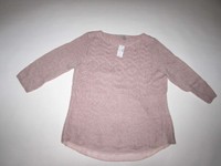 Roz & Ali Women's Boat Neck Sweater Xl 3/4 Sleeves Desert Rose Pink Lined on sale Roz & Ali Women's Boat Neck Sweater Xl 3/4 Sleeves Desert Rose Pink Lined on sale