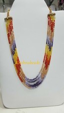 Multi Color Zircon Rondelle 3mm Gemstone Faceted Beads 16-18"Inch 1 Necklace