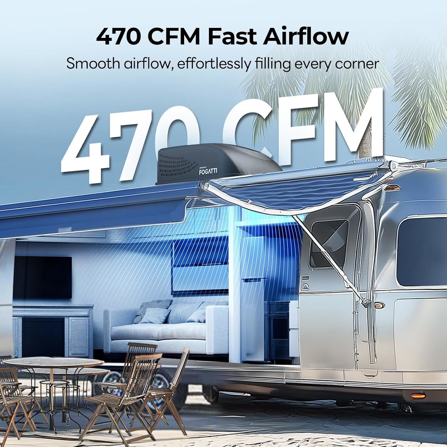 13500 BTU RV Air Conditioner Rooftop AC Unit Cooling Camper Non-Ducted 115V