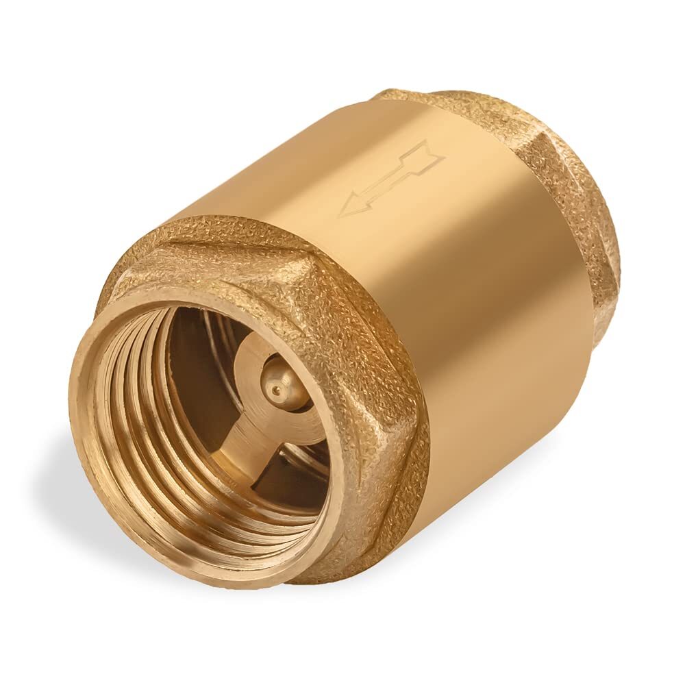 QWORK 2Pcs Brass One-way Check Valve, 1/2 - Armenia