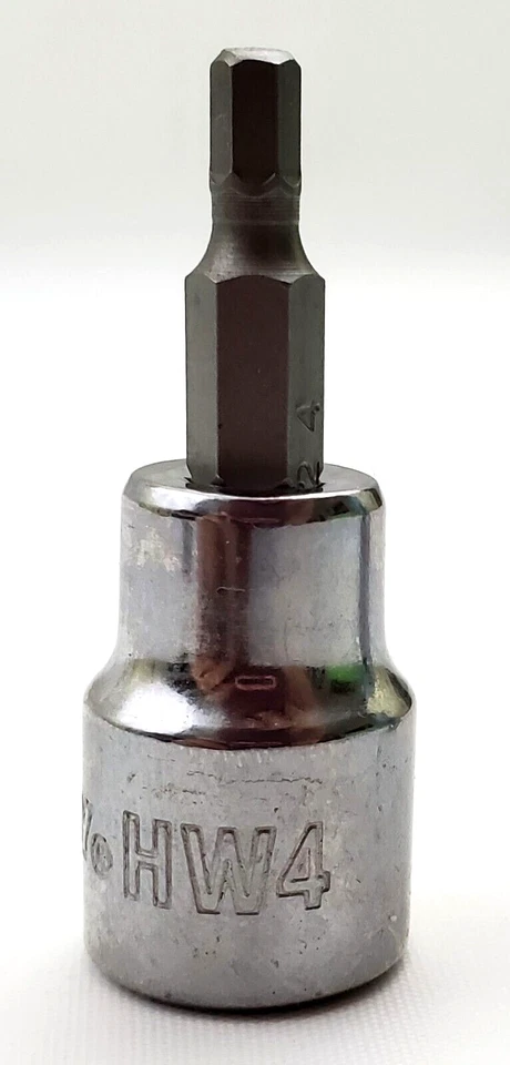 Lot of 2 Husky 4 mm Hex Bit Sockets 3/8" Drive HW4 - Image 4 of 4