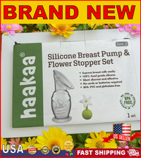 Haakaa Breast Pump 150ml Clear Gen 2 Silicone with Flower Stopper Suction Base