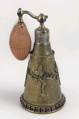 Antique 1920s Empire Art Gold E & J B  Perfume Bottle Atomizer 