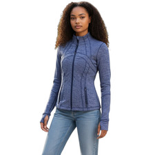 Lululemon Define Jacket Womens Size 4 Blue Full Zip Thumbholes Athleisure Yoga