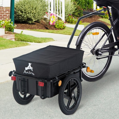 #ad Bicycle Bike Cargo Trailer Steel Carrier Storage Cart Wheel Runner For Shopping $104.49